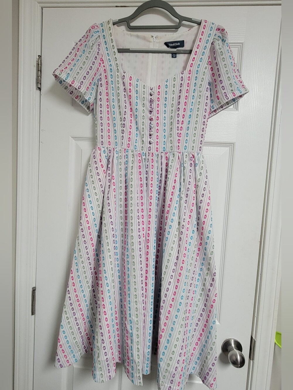 Modcloth Fabulous Fit And Flare Retro Midi Shirt Dress Size 4.